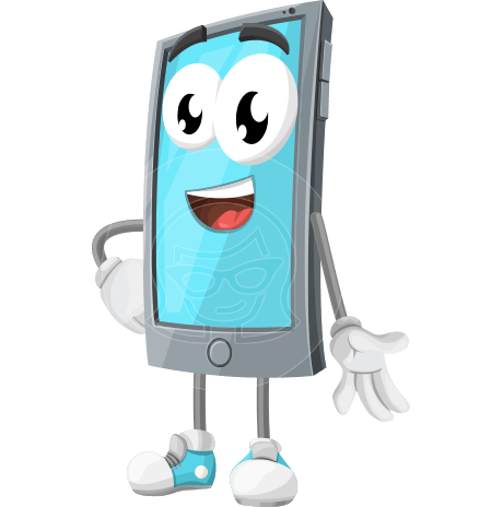 Smart Phone Cartoon Vector Character